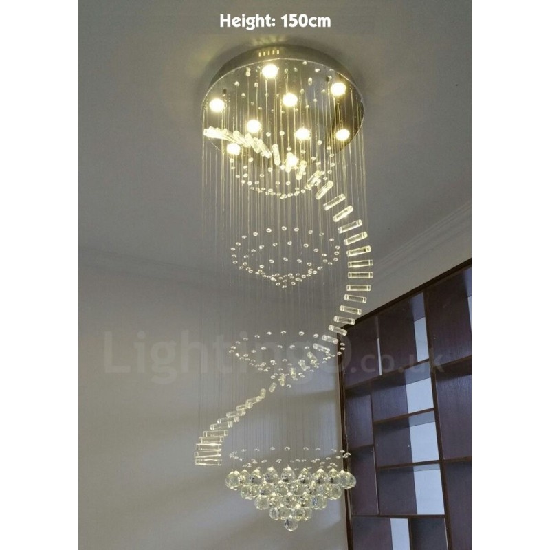 Lampadario da soffitto moderno in cristallo K9 a 9 luci
