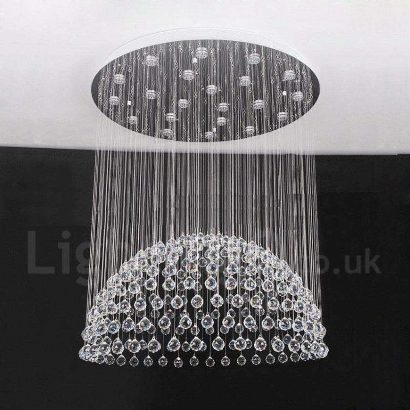 Lampadario da soffitto in cristallo K9 moderno 21 luci