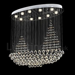 Lampadario moderno 10 luci K9 in cristallo