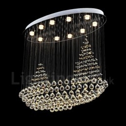 Lampadario moderno 10 luci K9 in cristallo