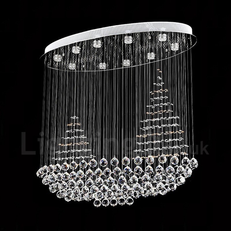 Lampadario moderno 10 luci K9 in cristallo