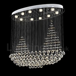 Lampadario moderno 10 luci K9 in cristallo