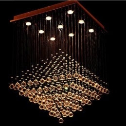 Lampadario da soffitto in cristallo K9 con 9 luci