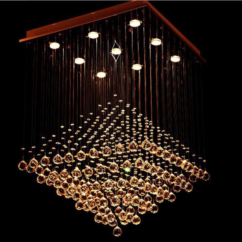Lampadario da soffitto in cristallo K9 con 9 luci