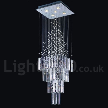 Lampadario da soffitto moderno in cristallo K9 a 5 luci LED