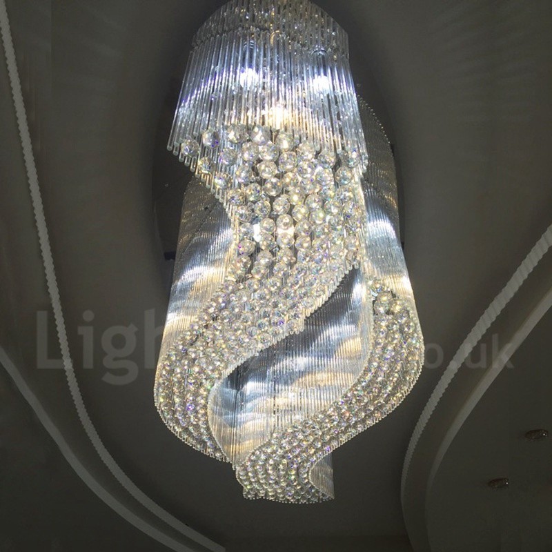 Lampadario a sospensione moderno in cristallo K9 per interni