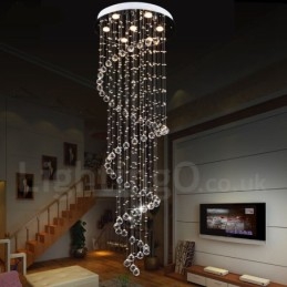Lampadario da soffitto moderno 7 luci K9 cristallo con LED integrato