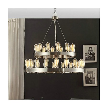 Lampadario mini vintage in metallo cromato