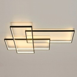 Lampada da soffitto moderna in alluminio verniciato, LED integrato dimmerabile con telecomando, 90 W, 22000 lm