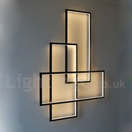 Lampada da soffitto moderna in alluminio verniciato, LED integrato dimmerabile con telecomando, 90 W, 22000 lm