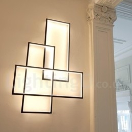 Lampada da soffitto moderna in alluminio verniciato, LED integrato dimmerabile con telecomando, 90 W, 22000 lm