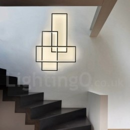 Lampada da soffitto moderna in alluminio verniciato, LED integrato dimmerabile con telecomando, 90 W, 22000 lm