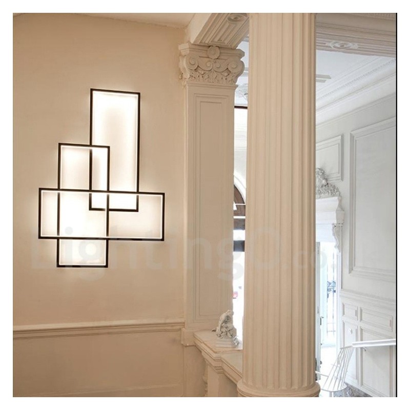 Lampada da soffitto moderna in alluminio verniciato, LED integrato dimmerabile con telecomando, 90 W, 22000 lm