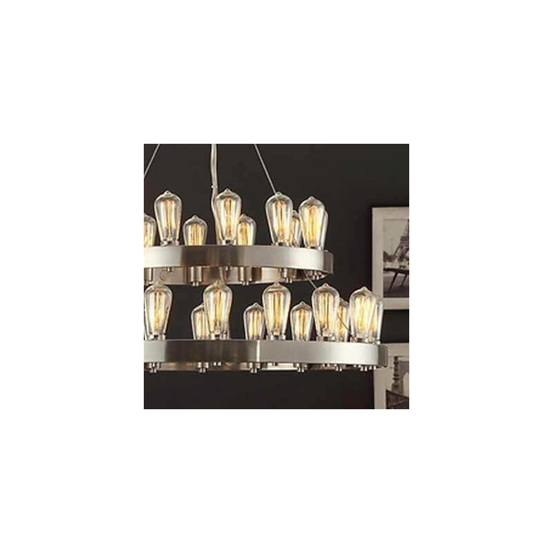 Lampadario mini vintage in metallo cromato