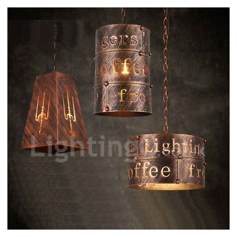 Lampada a sospensione vintage retrò a 1 luce per casa e caffetteria