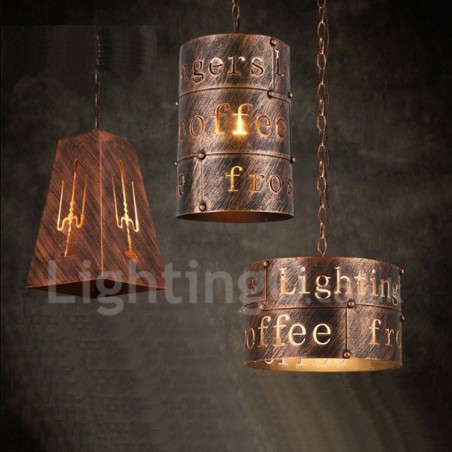 Lampada a sospensione vintage retrò a 1 luce per casa e caffetteria