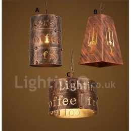 Lampada a sospensione vintage retrò a 1 luce per casa e caffetteria