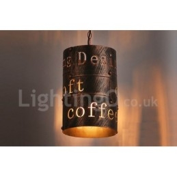 Lampada a sospensione vintage retrò a 1 luce per casa e caffetteria