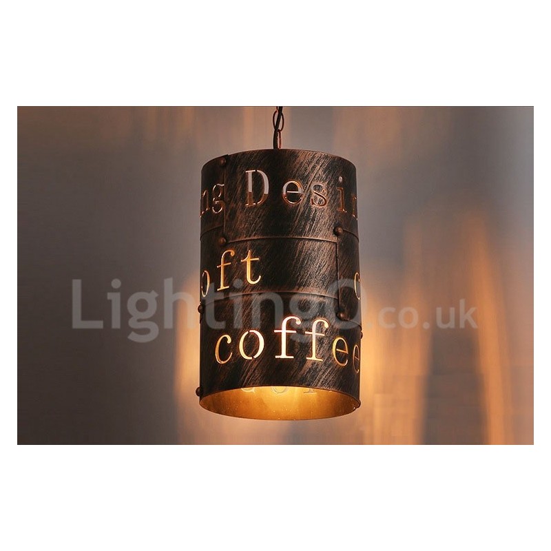 Lampada a sospensione vintage retrò a 1 luce per casa e caffetteria