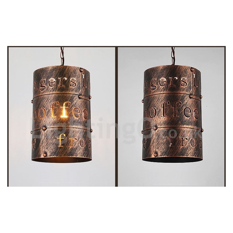 Lampada a sospensione vintage retrò a 1 luce per casa e caffetteria