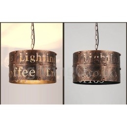 Lampada a sospensione vintage retrò a 1 luce per casa e caffetteria