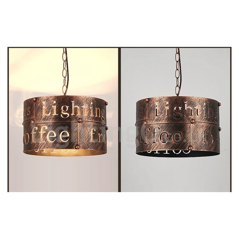Lampada a sospensione vintage retrò a 1 luce per casa e caffetteria
