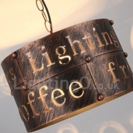 Lampada a sospensione vintage retrò a 1 luce per casa e caffetteria
