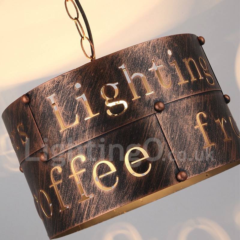 Lampada a sospensione vintage retrò a 1 luce per casa e caffetteria