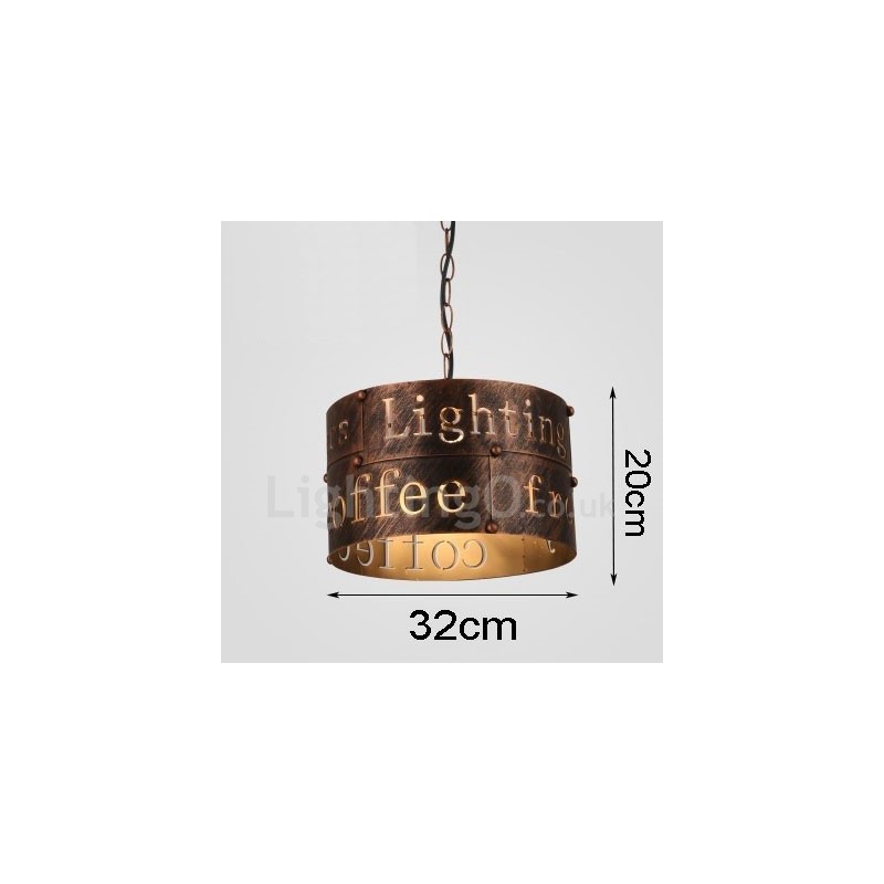 Lampada a sospensione vintage retrò a 1 luce per casa e caffetteria
