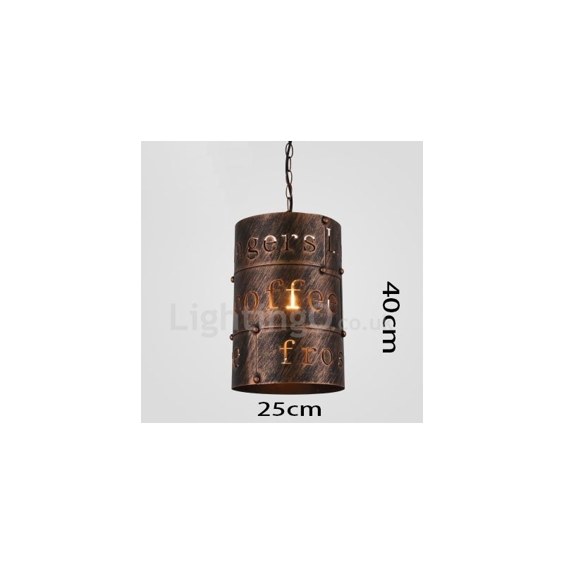 Lampada a sospensione vintage retrò a 1 luce per casa e caffetteria