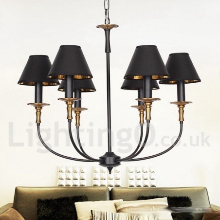 Lampadario rustico retrò contemporaneo a 6 luci E14