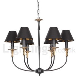 Lampadario rustico retrò contemporaneo a 6 luci E14