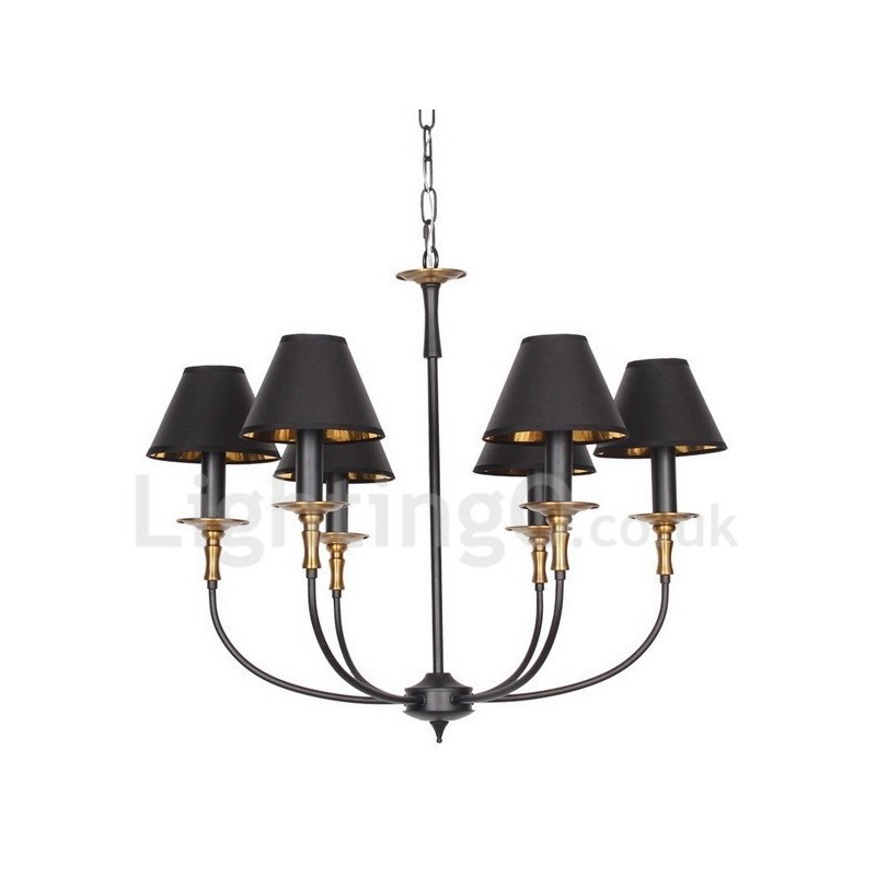Lampadario rustico retrò contemporaneo a 6 luci E14