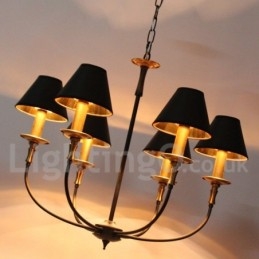 Lampadario rustico retrò contemporaneo a 6 luci E14