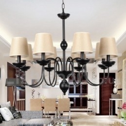 Lampadario rustico retrò contemporaneo a 8 luci