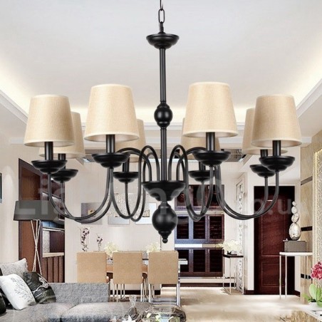 Lampadario rustico retrò contemporaneo a 8 luci
