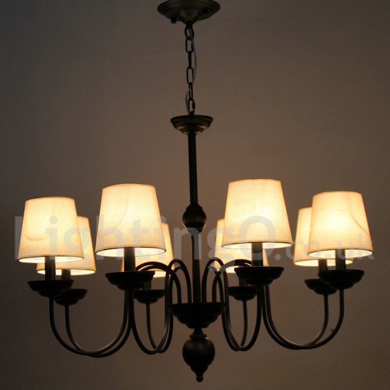 Lampadario rustico retrò contemporaneo a 8 luci