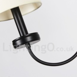 Lampadario a 5 luci in stile candela nero retrò classico