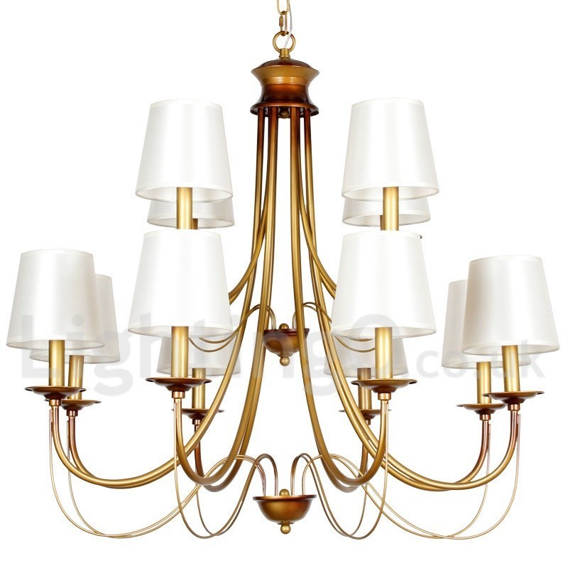 Lampadario a candela rustico mediterraneo contemporaneo a 12 luci