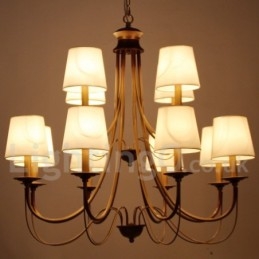 Lampadario a candela rustico mediterraneo contemporaneo a 12 luci