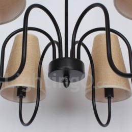 Lampadario a 6 luci in stile retrò contemporaneo a candela