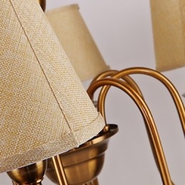 Lampadario moderno contemporaneo in metallo giallo 35 cm 85 cm