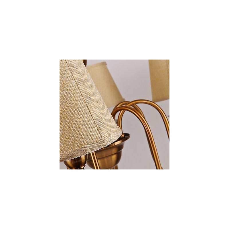 Lampadario moderno contemporaneo in metallo giallo 35 cm 85 cm