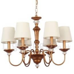 Lampadario retrò rustico nero a 6 luci