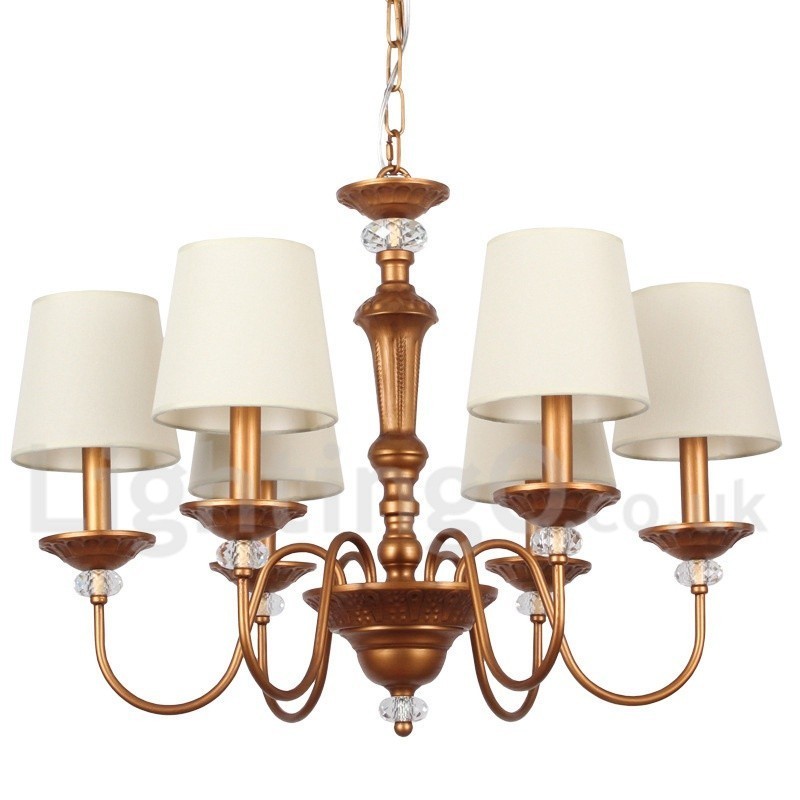 Lampadario retrò rustico nero a 6 luci