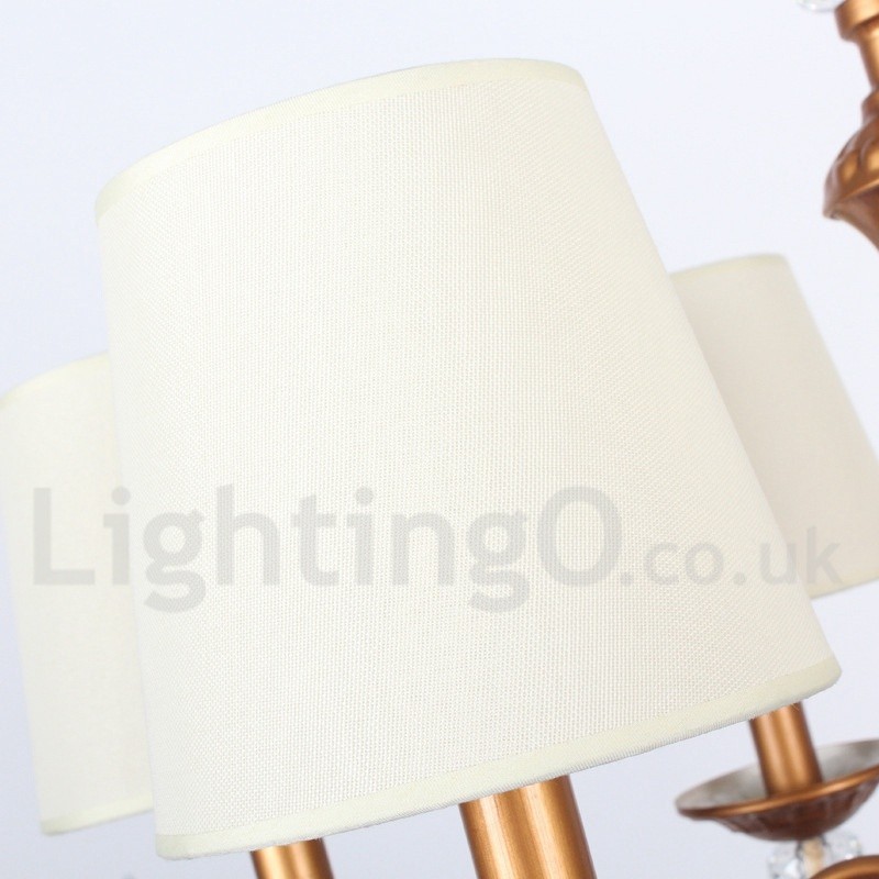 Lampadario retrò rustico nero a 6 luci