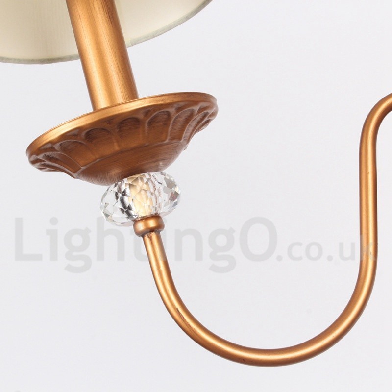 Lampadario retrò rustico nero a 6 luci