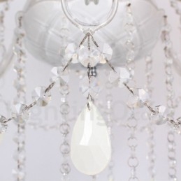 Lampadario classico a 3 luci in stile candela, cristallo K9 bianco