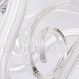 Lampadario contemporaneo a 8 luci in stile candela con cristallo K9 bianco