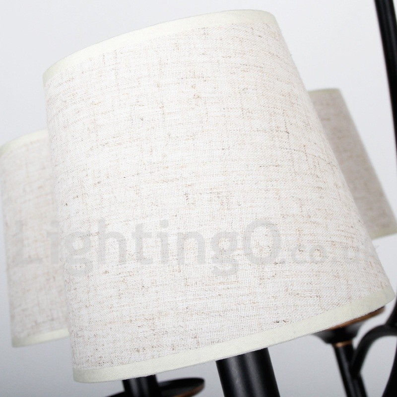 Lampadario a candela nero retrò rustico a 6 luci
